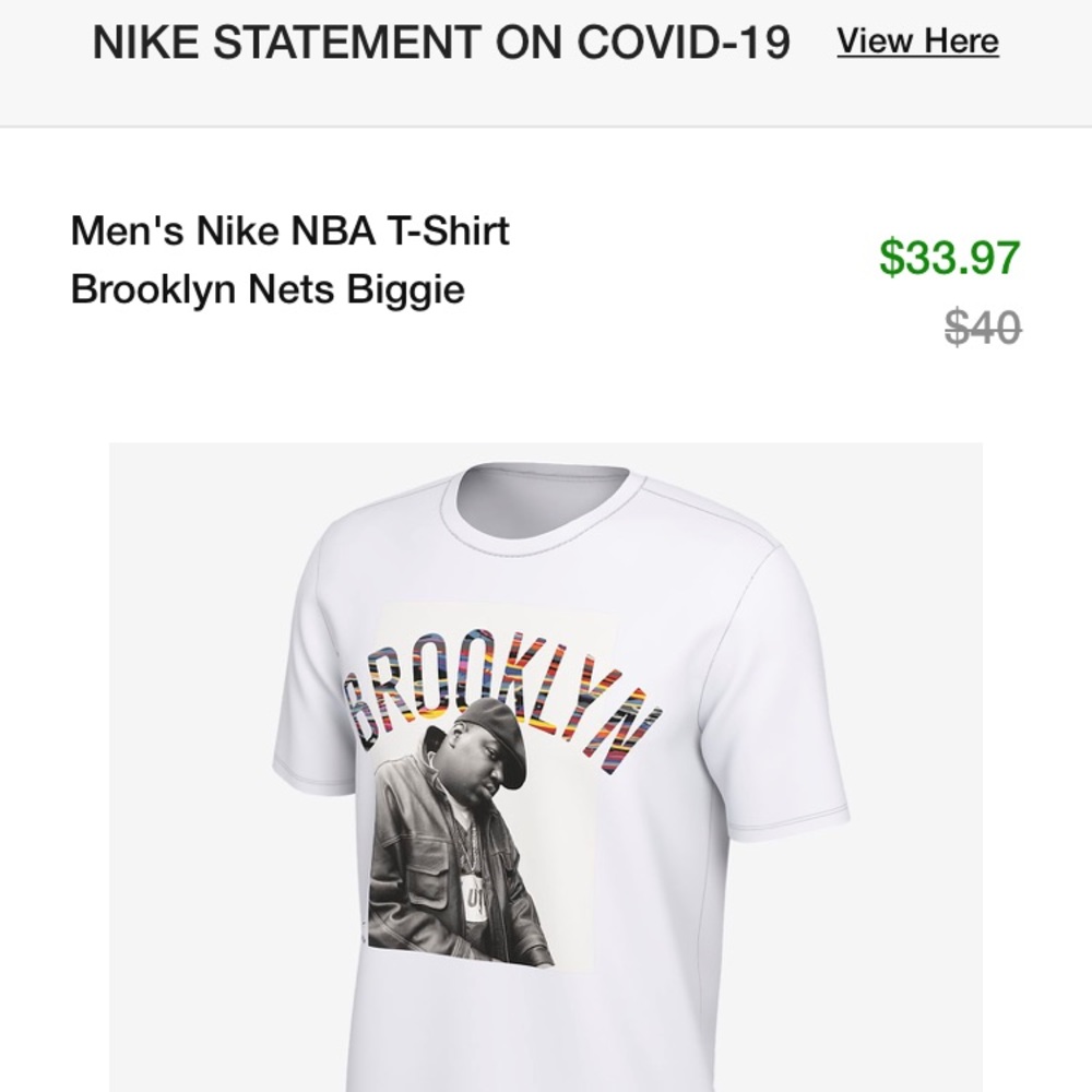 Men’s Nike NBA Brooklyn Nets biggie Tee-shirt